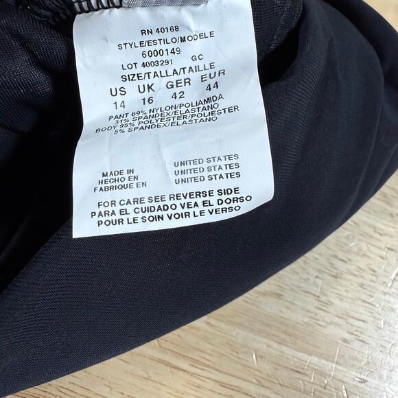 Magicsuit NWT Celine Solid One-Piece Swimdress Black Size 14 Optional Side TIe - Picture 7 of 14